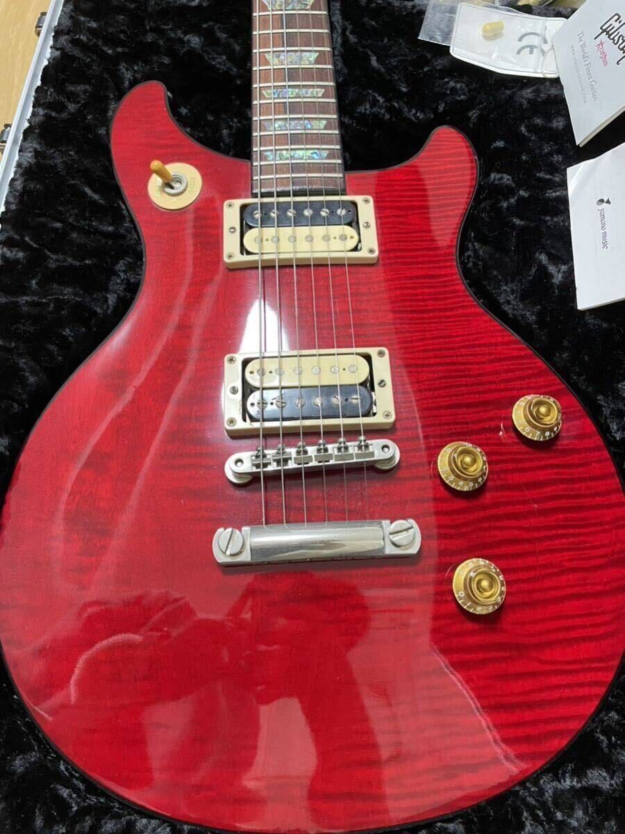 Gibson Custom Shop Tak Matsumoto DC 1PC FLAMETOP Cherry Red 1st Edition 希少 松本孝弘氏シグネチャー 限定品 中古 美品_画像5