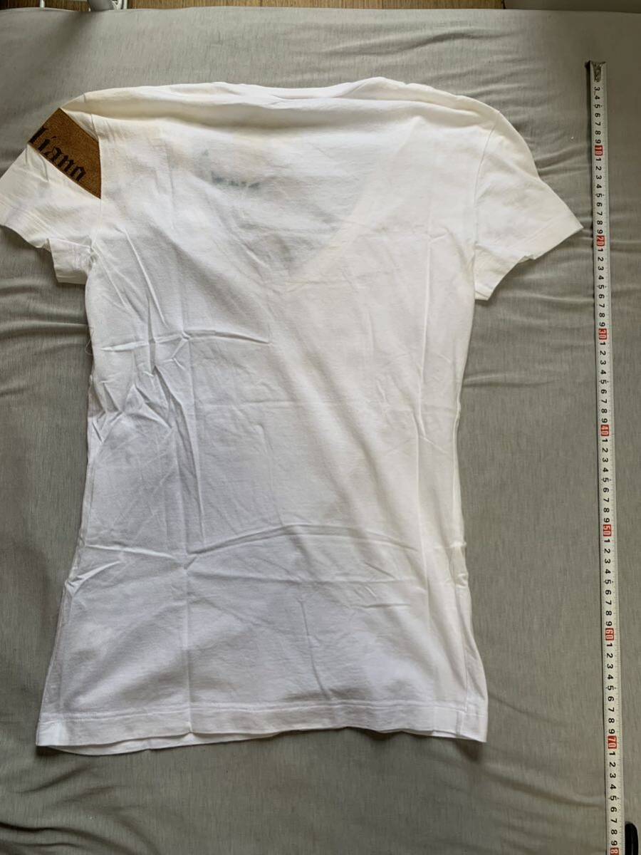 John Galliano ジョンガリアーノ 腕章 Tシャツ 半袖Tシャツ ホワイト 白 の画像5