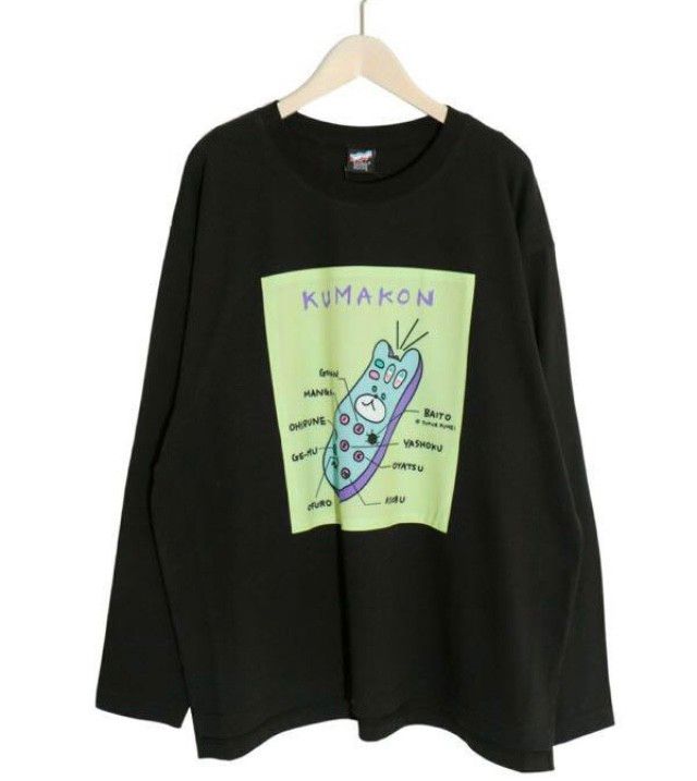 スカラー パリティ ScoLar KUMAKONアップリケ ロングスリーブ Tシャツ 長袖 新品 未使用 ユニセックス 男女兼用