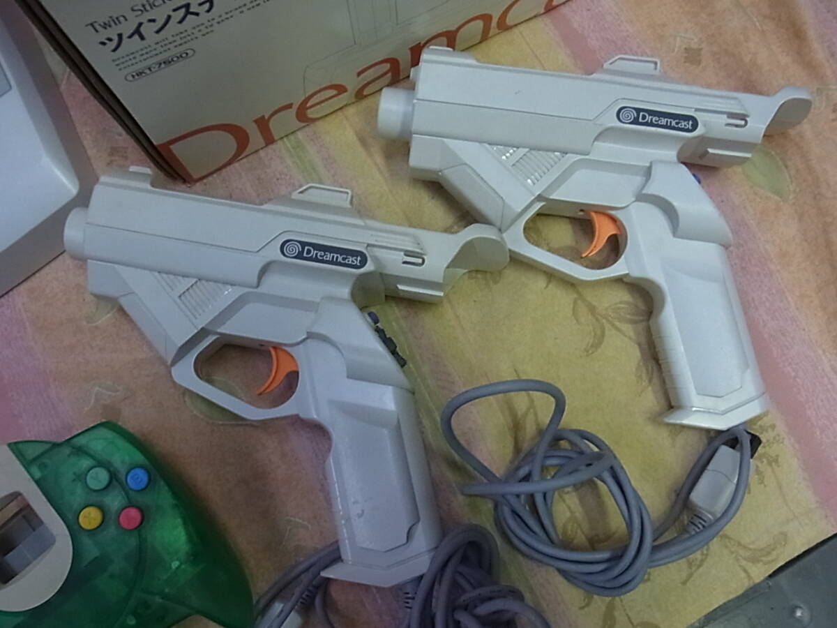 GA95-10/DC Dreamcast controller twin stick gun navy blue together doli Cath SEGA Sega Junk game 