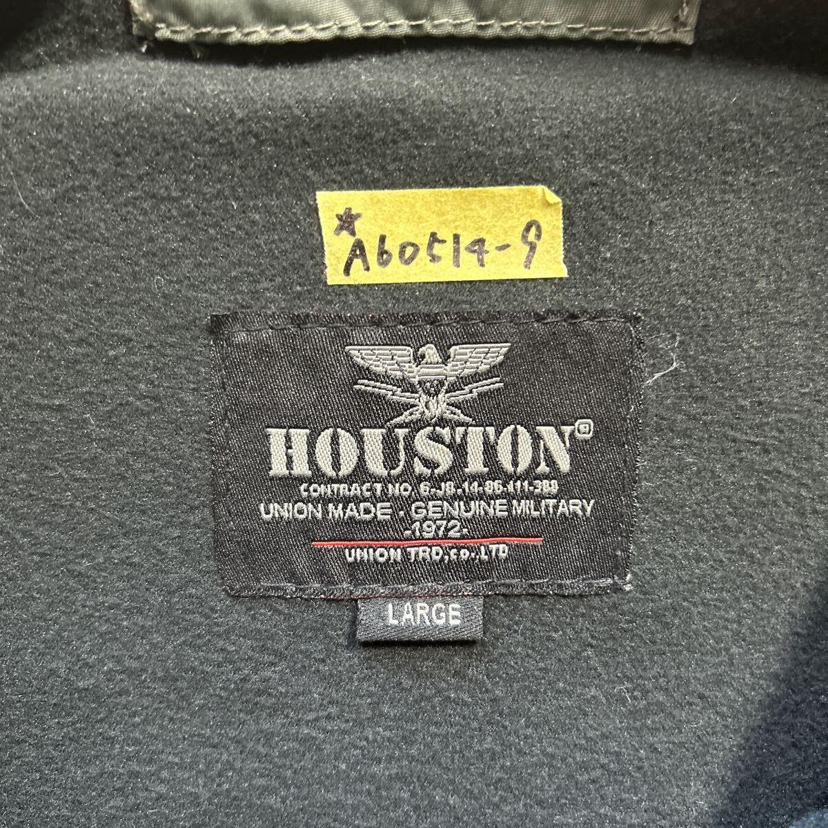 ★サンプル処分 HOUSTON KHAKI Lサイズ ヒューストン N-3B ミリタリージャケット ライディングジャケット ナイロン A60514-9_画像5