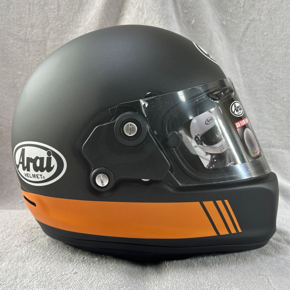 ★新品 Arai RAPIDE NEO デザインSPL ベース橙 つや消し 61-62cm XL アライ ラパイドネオ フルフェイス ヘルメット 24年製 A60515-3_画像5