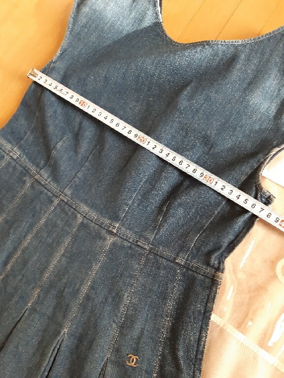 CHANEL Chanel Denim One-piece side fastener 38 Italy made 
