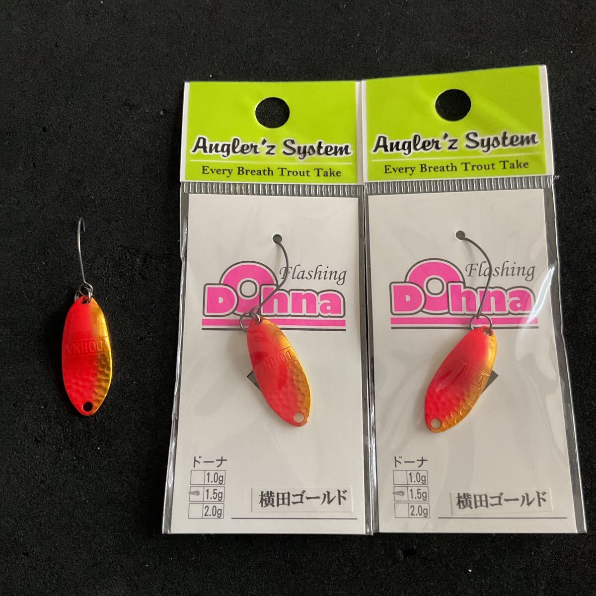 アングラーズシステム ドーナ 1.5g Angler'z S ystem Dohna オオツカオリカラ 横田ゴールド新品2、中古品1の3枚セット_画像1