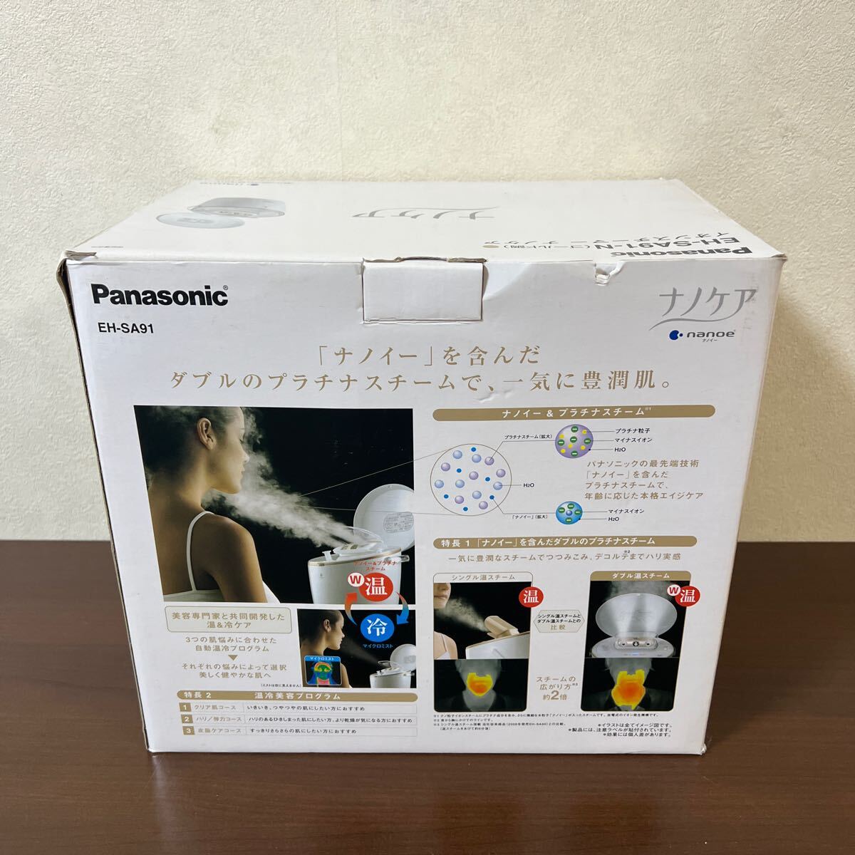 【未使用品】Panasonic パナソニック イオンスチーマー ナノケア EH-SA91-N ゴールド調_画像2