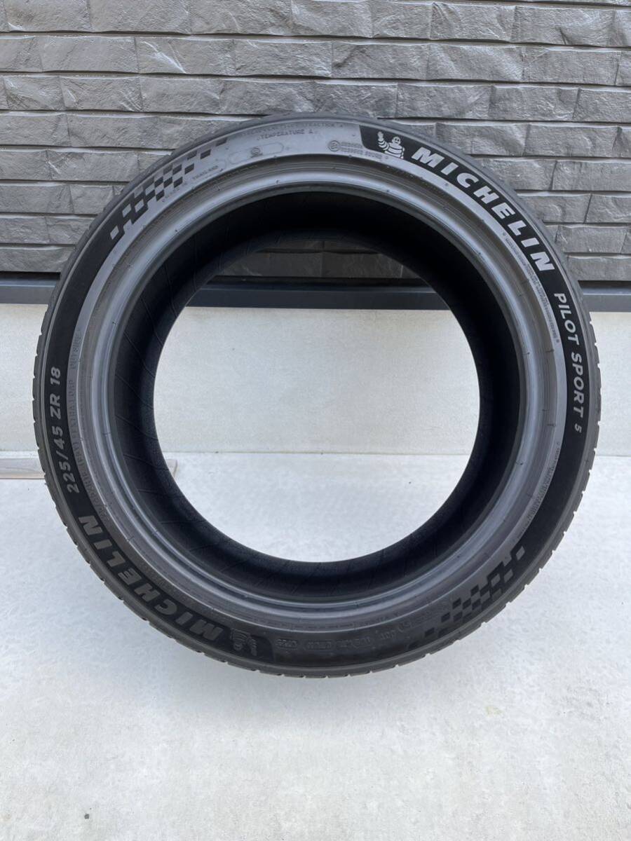 【中古タイヤ：2本】ミシュラン パイロットスポーツ5 225/45R18 残り溝4.5mm程度 2023年07週製の画像1