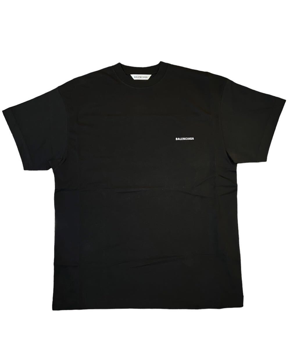 [ new goods unused ]BALENCIAGA T-shirt Tee black black short sleeves Logo Black short sleeves T-shirt Balenciaga 