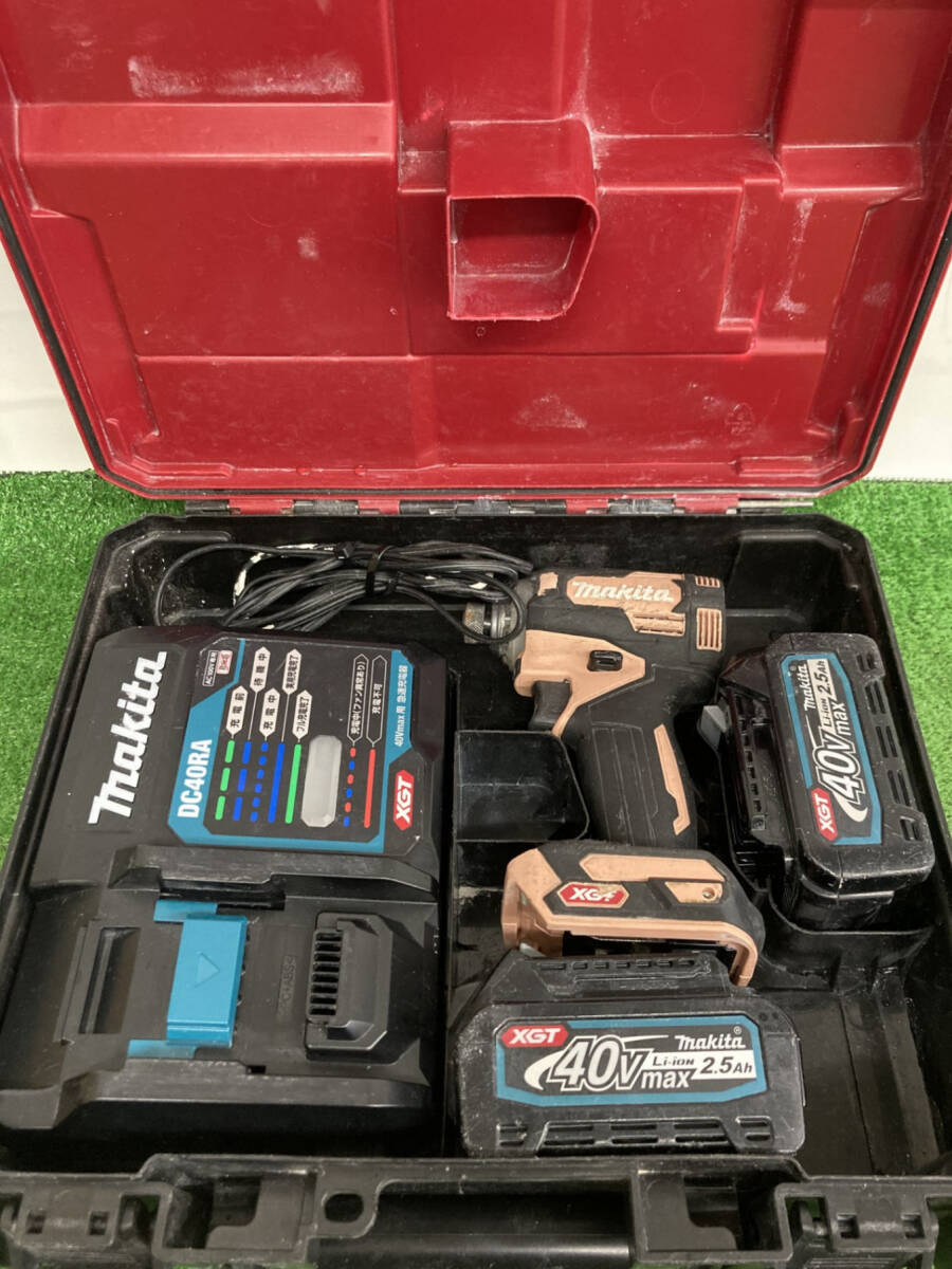 【中古品】★makita(マキタ) 40v充電式インパクトドライバ 限定色Fカッパー (フルセット) TD001GDXFC / ITK4V5BM3Y1G_画像1