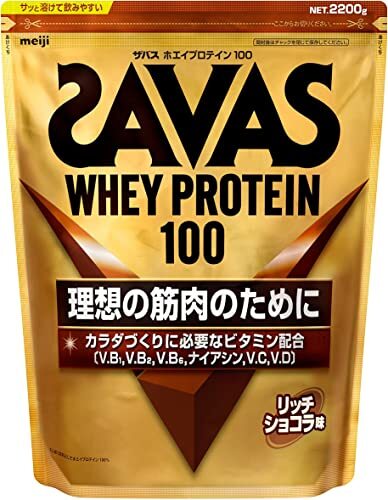 ザバス(SAVAS) ホエイプロテイン100 リッチショコラ味 2200g 明治_画像1