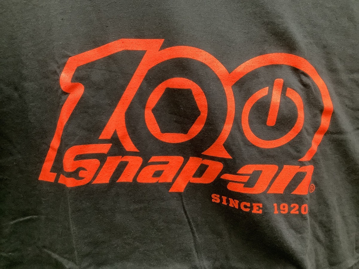 中古品 Snap-on スナップオン 100周年記念 限定Tシャツ Lサイズ ブラック_画像3