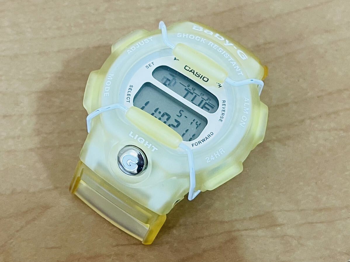 稼働 カシオ CASIO Baby-G ベビージー デジタル 腕時計 イエロー_画像2