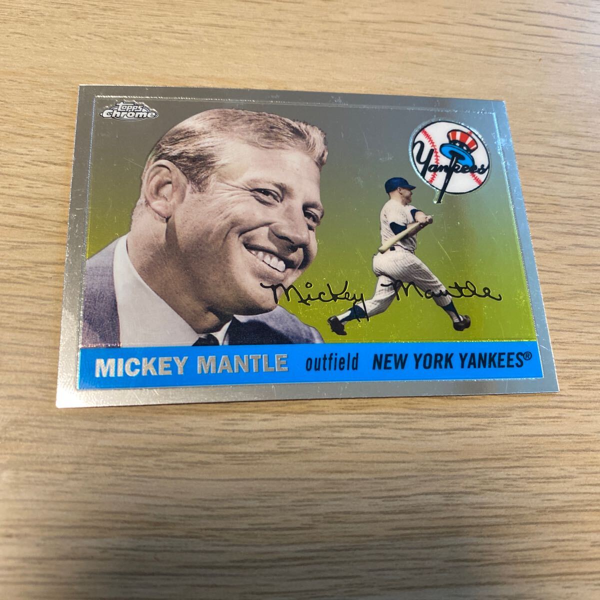 topps chrome mickey mantle 野球カード_画像1