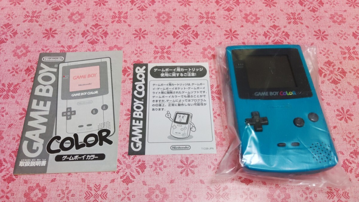 ☆ゲームボーイカラー(ブルー)本体+外箱+説明書☆任天堂 GBC☆動作確認済み☆1円スタート~の画像3