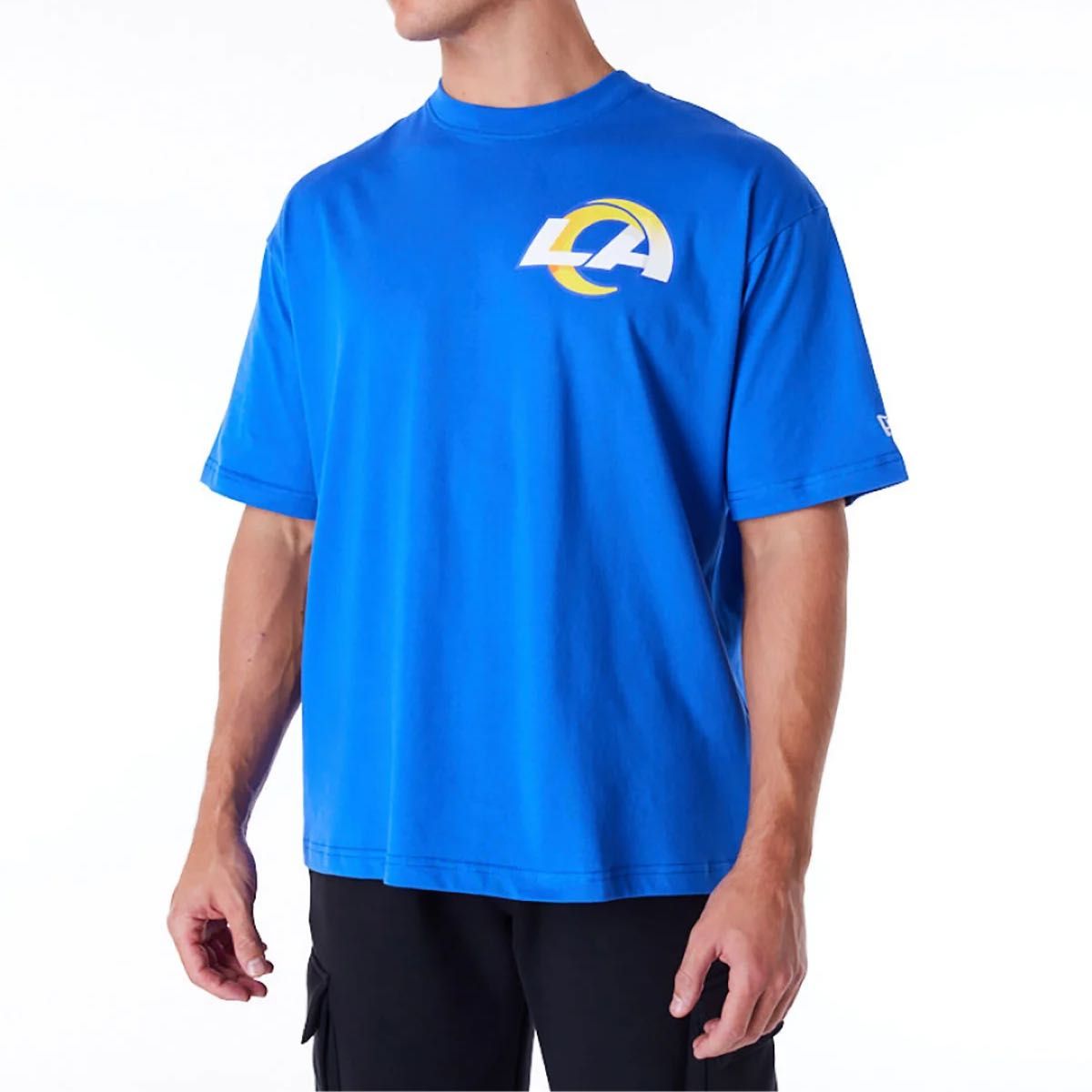 【US限定】ニューエラ NFL ロサンゼルスラムズ オーバーサイズロゴTシャツ new era Los Angeles Rams