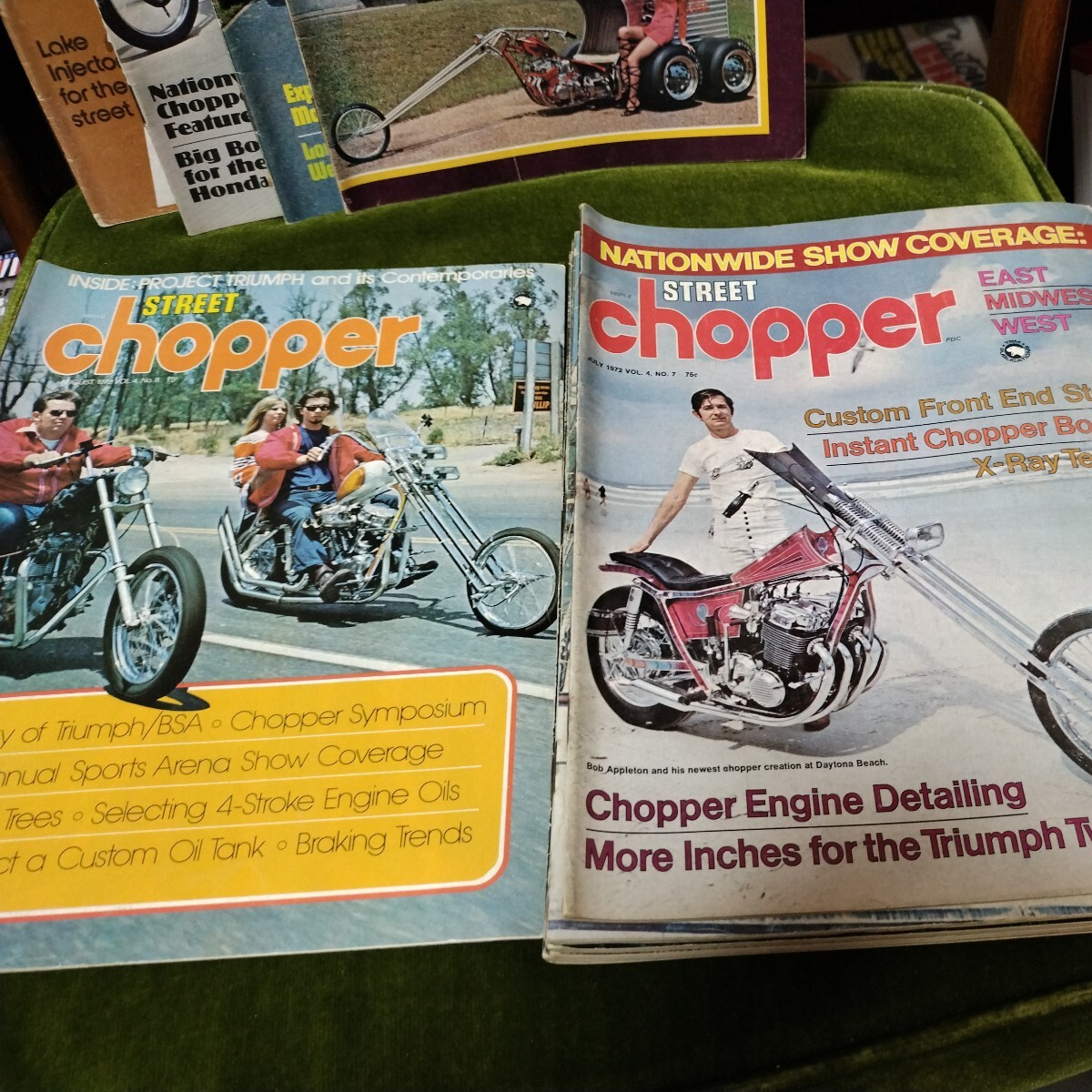 ストリートチョッパー誌 street chopper 1972年の全号 年式相応の痛みはあります ハーレーダビッドソン CLASSIC トライアンフの画像5