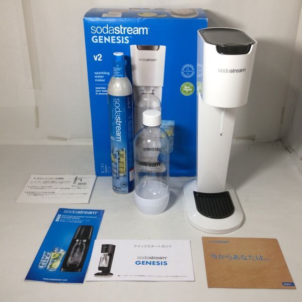 [ не использовался товар ]SodaStream GENESIS soda Stream GENESIS V2 белый газ цилиндр & специальный бутылка 