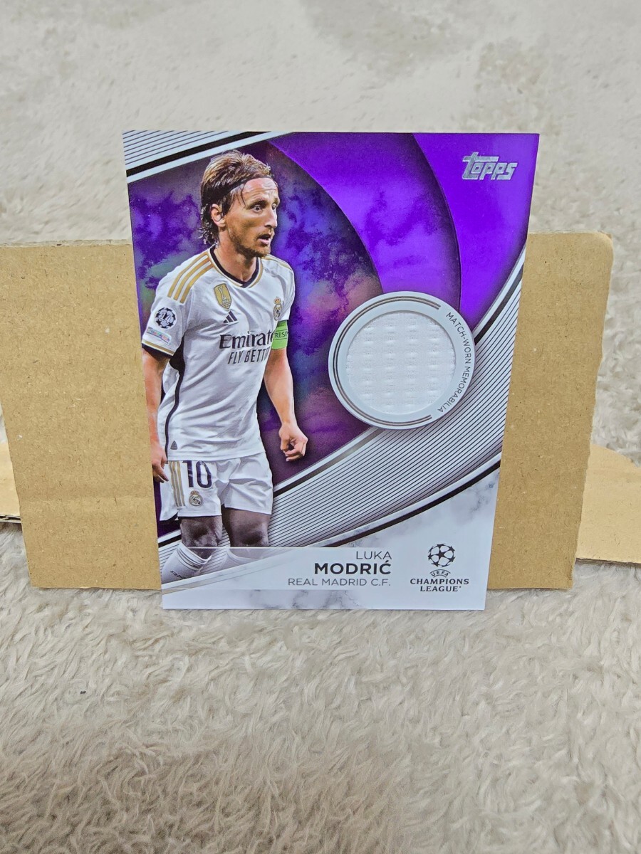 2023-24 Topps UEFA Club Competitions Jersey Card Luka modric /299 試合着用ジャージーカード_画像1