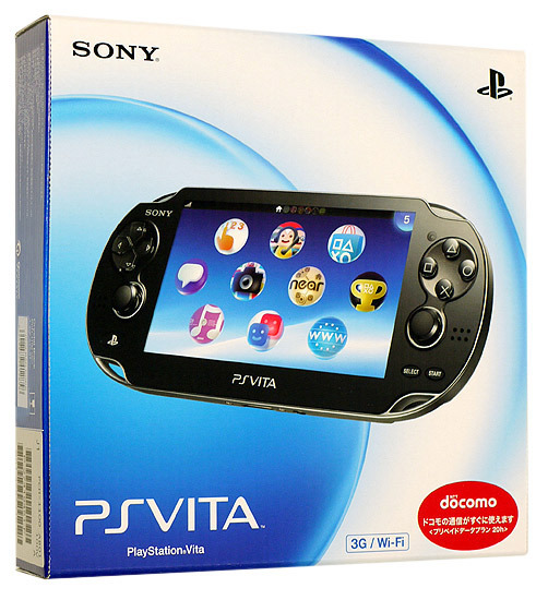 [ used ]SONY PSVita 3G/Wi-Fi model black PCH-1100 AB01 original box equipped [ control :40310886]