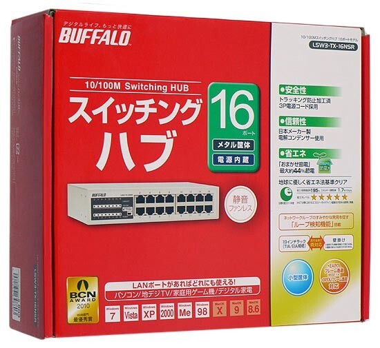 BUFFALO バッファロー製 スイッチングHub (16ポート) LSW3-TX-16NSR [管理:2029912]_画像3