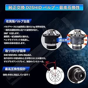 Briteye 車用ヘッドライト HID D2S バルブ 車検対応 6500K 高輝度 純正交換用 HIDライト 35W 12_画像3