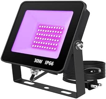 ブラックライト 30W LED投光器 UVライト紫外線投光器 防水IP66 UVレジン 硬化用 3Dモデル乾燥用 パーティー用_画像1