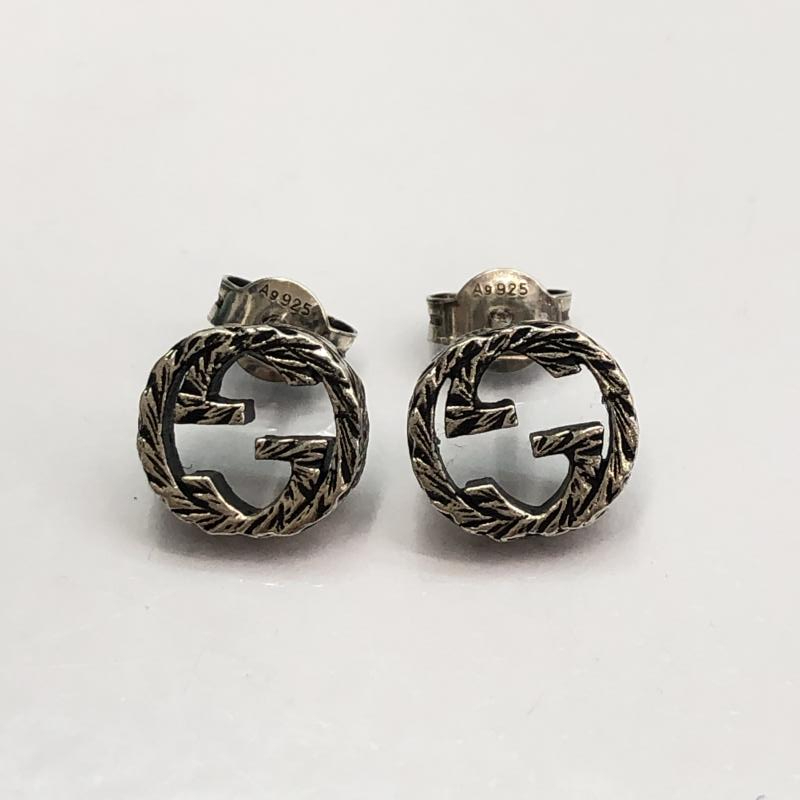 【中古】GUCCI シルバーピアス インターロッキングG Ag925 1879 AR[240091353380]_画像1