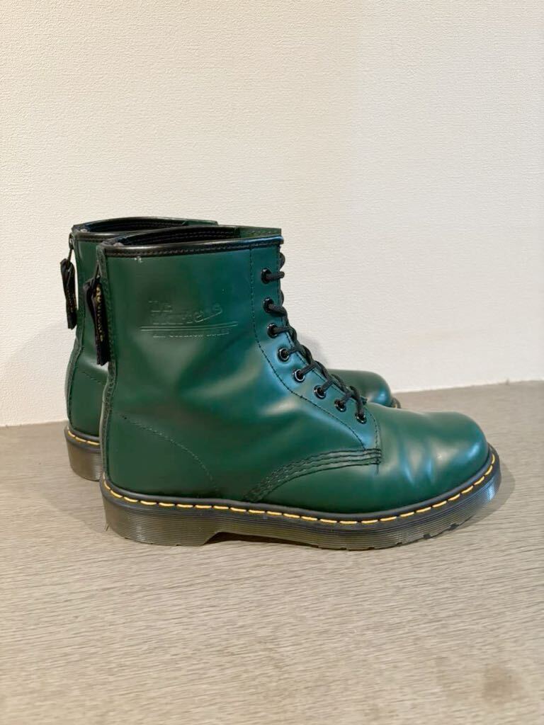 Dr.Martens ドクターマーチン UK8 グリーン ZIPカスタムの画像3