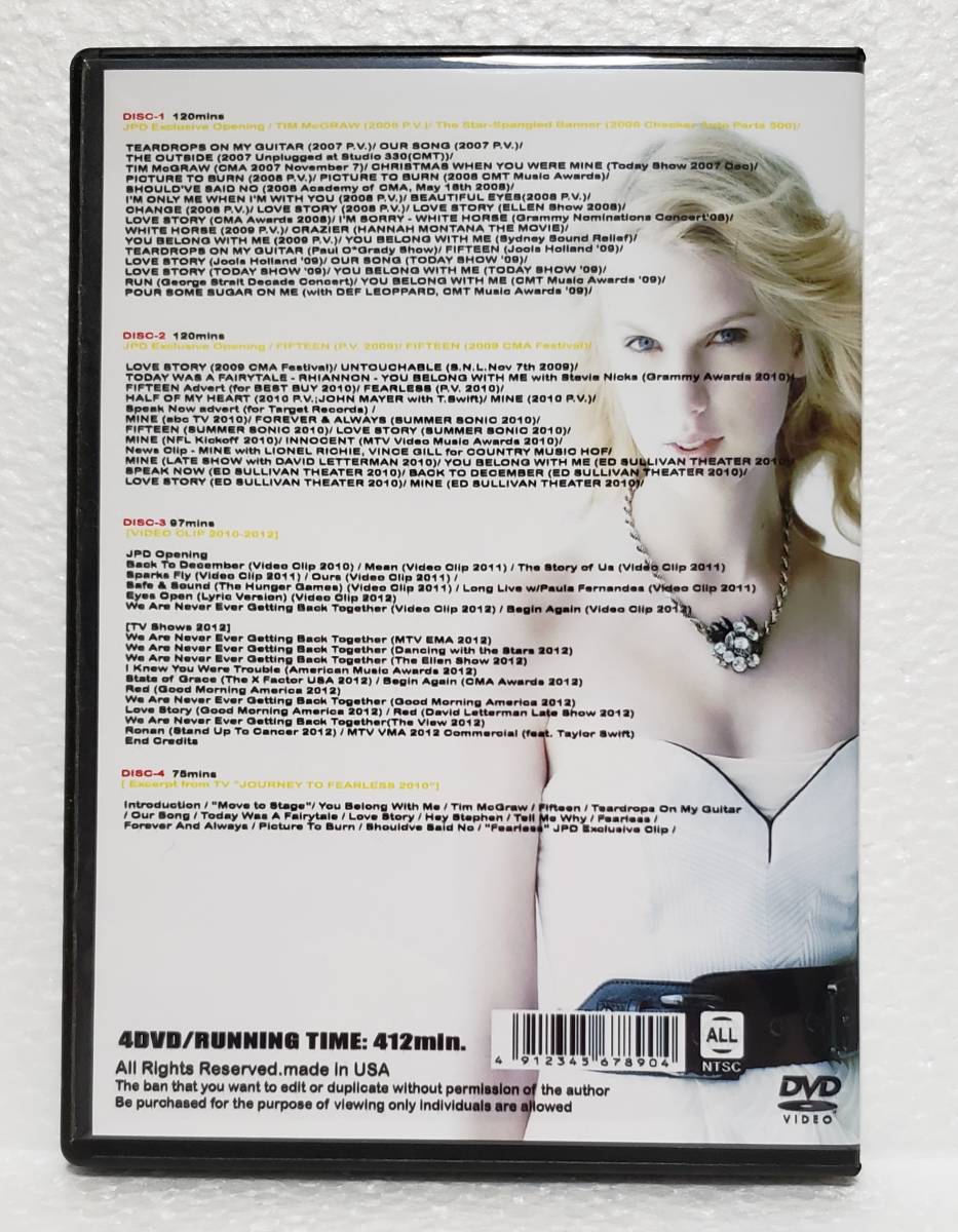 Taylor Swift 2006-2012 ライヴ特集！テイラースウィフト 4DVD_画像2