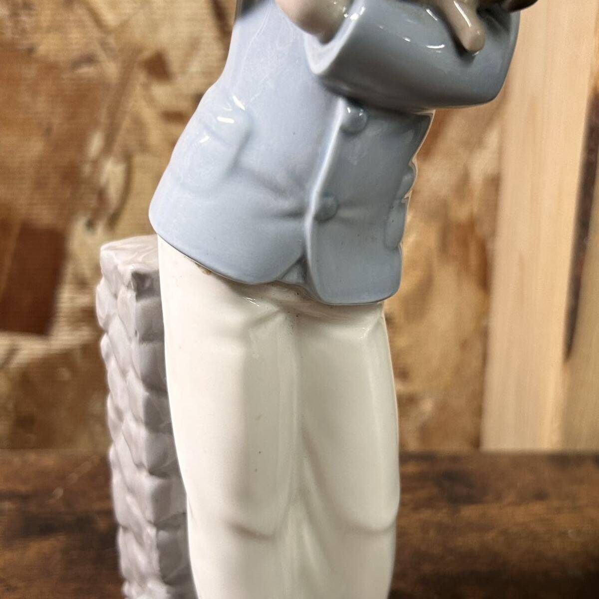 LLADRO リヤドロ 男の子 犬 陶器人形 フィギュリン 陶器 人形 置物 インテリア アンティーク 中古品_画像8