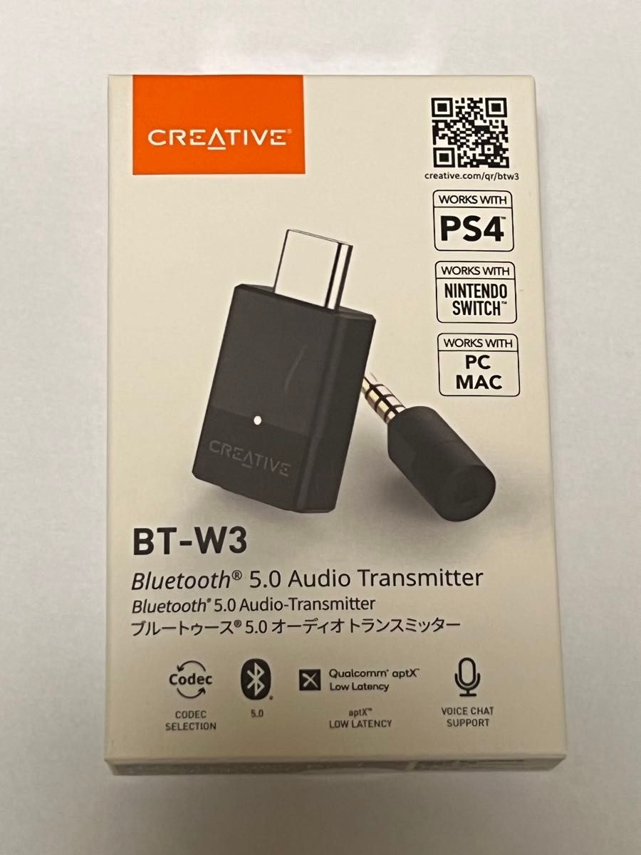 Creative BT-W3 PS4/Switch/PC/Mac用 Bluetooth 5.0 オーディオ トランスミッター