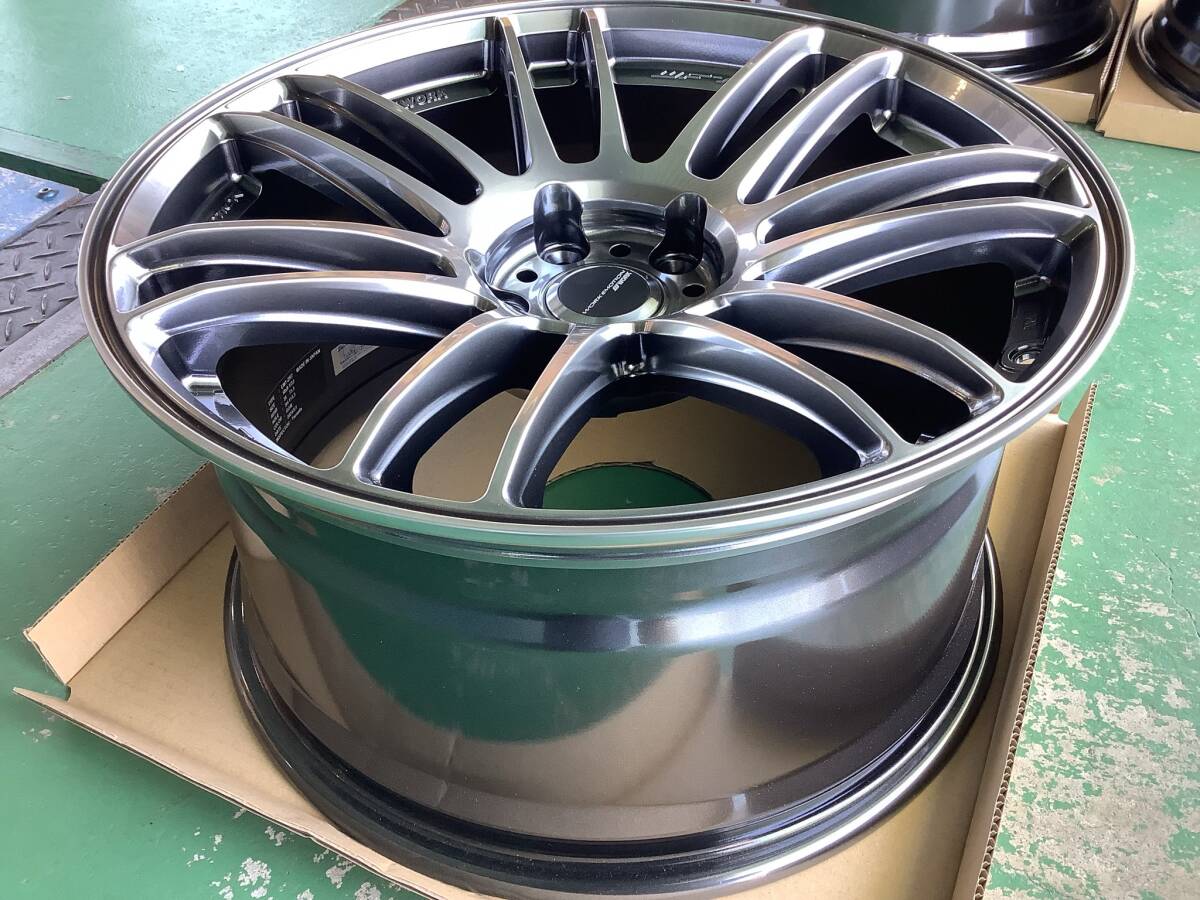 【新品】エモーション ZR7 18x8.5J 9.5J 5H 114.3 +38 4本 1台分 ケンダ KR20 225/40R18 WORK EMOTION 新作 スポーツ サーキット ドリフト_リア側