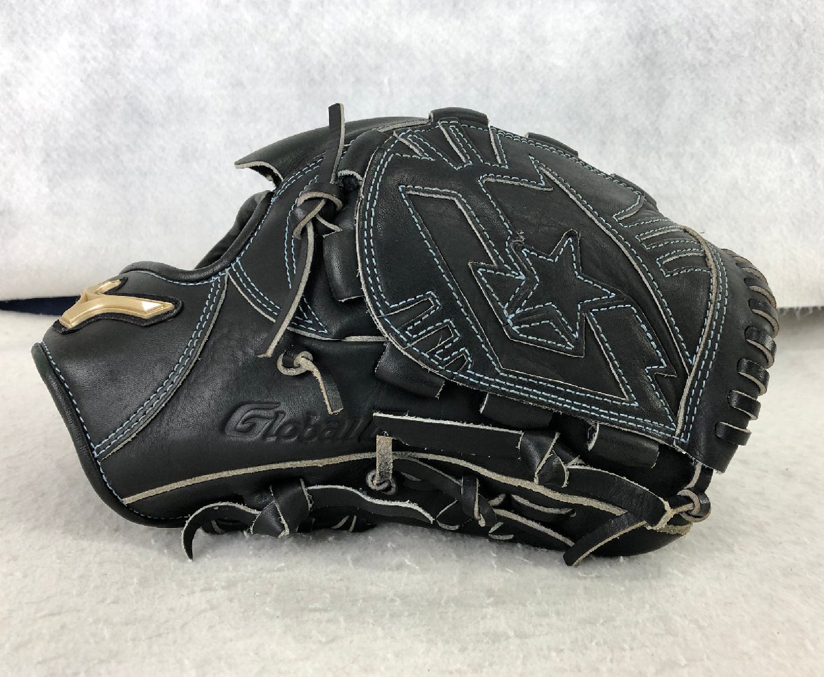 ★中古品★軟式野球用グローブ 投手用 右投げ用 Global Elite グローバルエリート ブラック MIZUNO ミズノ_画像2