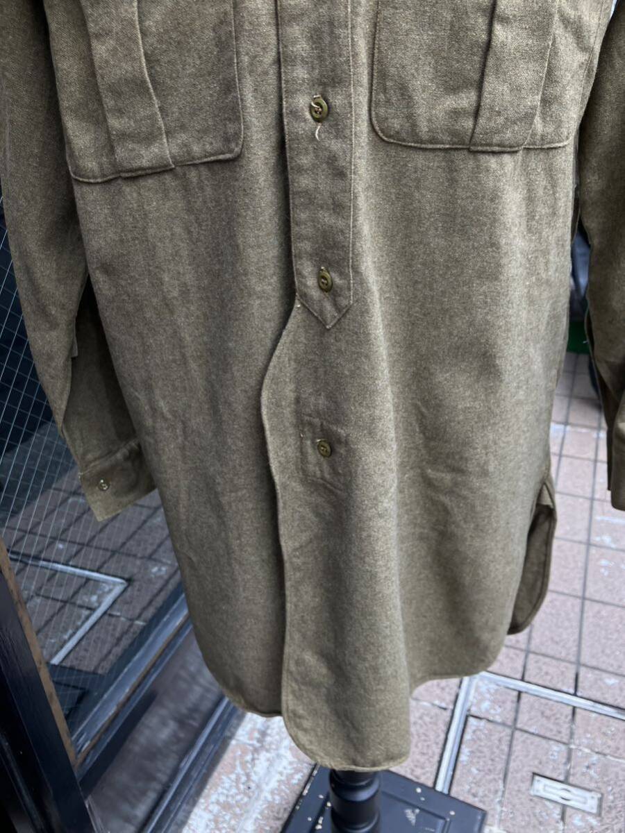 イギリス古着 イギリス軍　1950s ウールシャツ　UKミリタリー　wool shirt シャツ　n.c.s.co. MV1000_画像6
