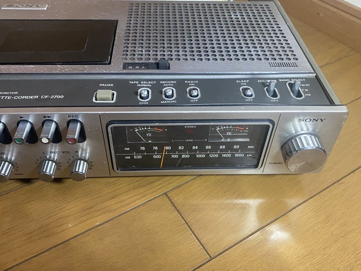 ソニー　カセット　デンスケ　CF-2700 ジャンク品　インテリアなどに_画像4