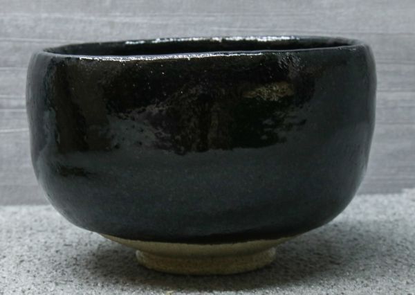 ⑬美品 佐々木 昭楽 のんこう写し 三光 黒茶碗 茶道具_画像3