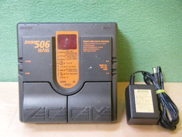 3.21*ZOOM 506 BASS эффектор AC адаптор есть * стоимость доставки 520 иен 