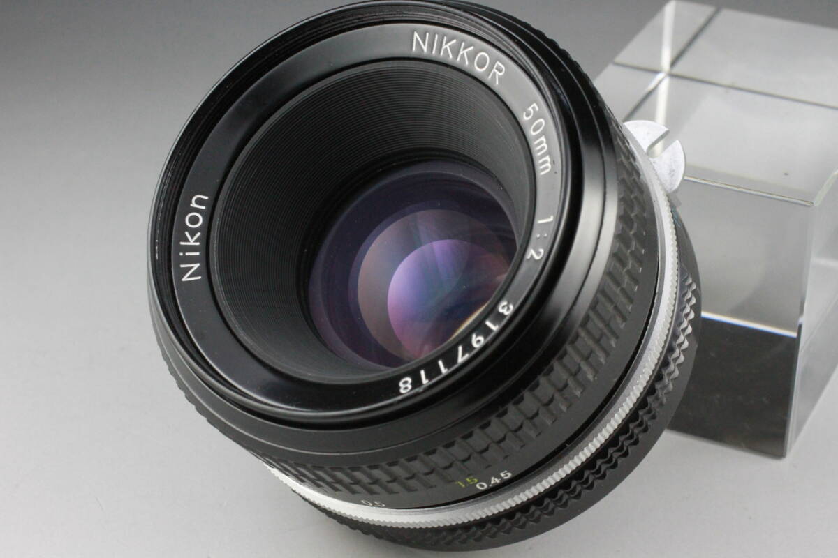 実写テスト済み Nikon ニコン NIKKOR 50mm F2 非Ai 単焦点 標準レンズ #252の画像1