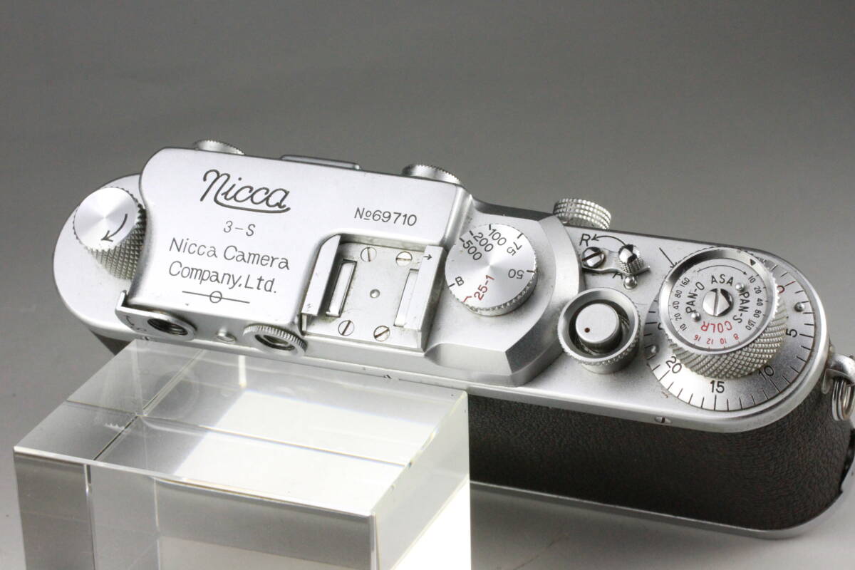 動作確認済み Nicca IIIS ニッカ 3S 革ケース付き Leica ライカ L39 マウント レンジファインダー ニッカカメラ #290_画像4