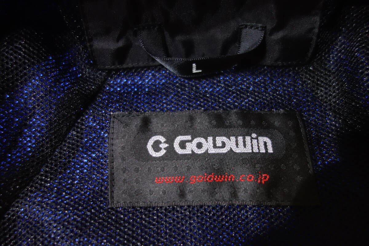 ゴールドウイン GOLDwin メッシュライディングジャケット ブルー /ブラック パット付き ビンテージ インナー無し サイズL_画像7