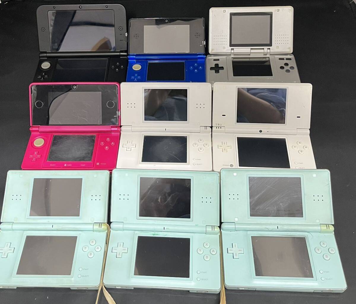 【ジャンク品扱い】Nintendo 任天堂 ニンテンドー3DSLL 3DS DSLite DSi 初代DS ゲー厶機 まとめ 9台_画像1