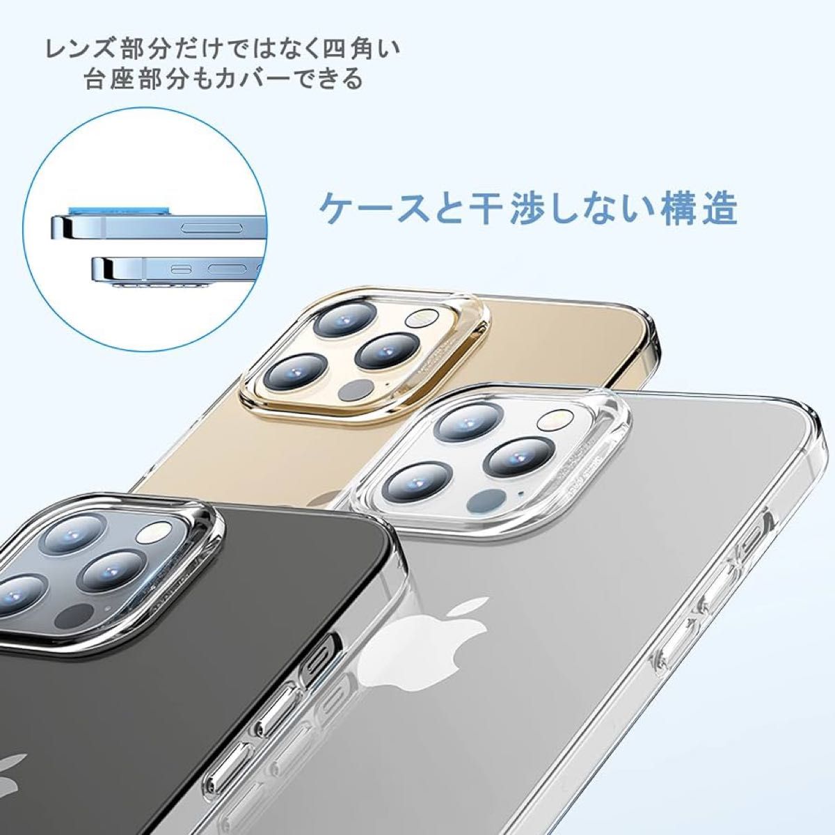 iPhone 用 カメラフィルム レンズ保護iPhone13pro、proMax カメラカバー 耐衝撃