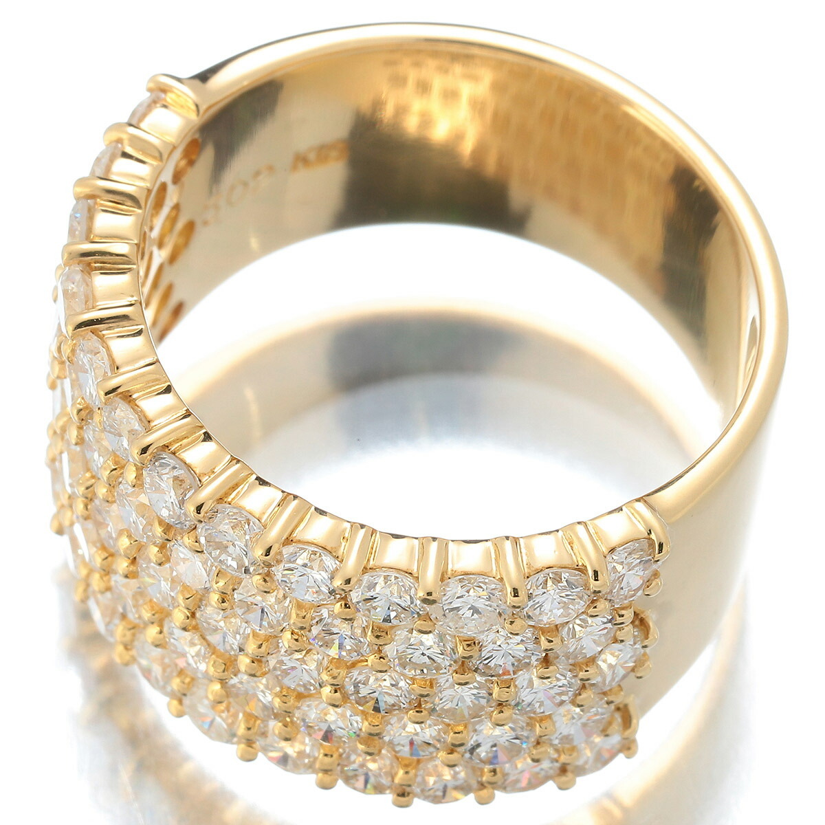 パヴェ デザインリング 指輪 ダイヤモンド 3.02ct K18 13号 中古 プレラブド 返品OK『5％OFFクーポン対象』_画像2