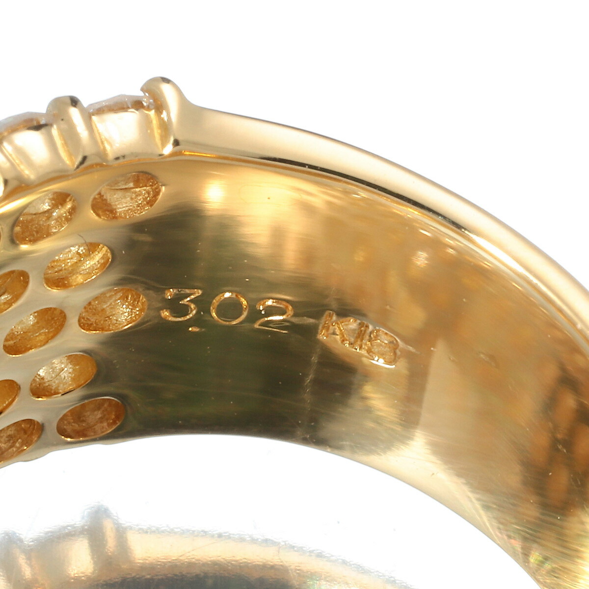 パヴェ デザインリング 指輪 ダイヤモンド 3.02ct K18 13号 中古 プレラブド 返品OK『5％OFFクーポン対象』_画像3