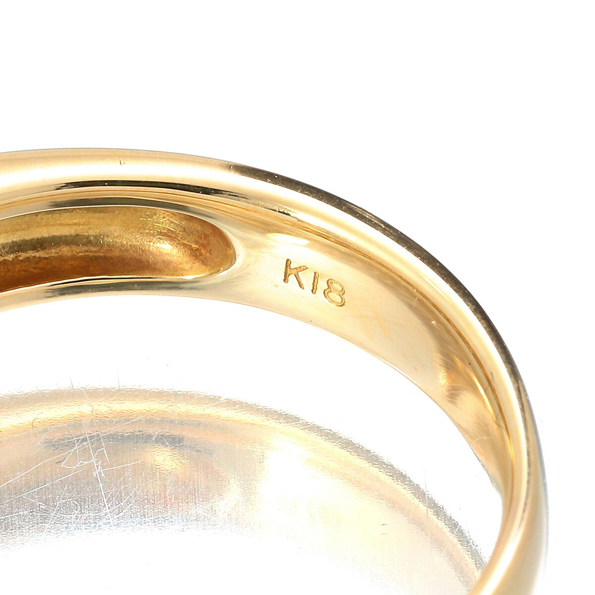 パヴェデザインリング 指輪 ダイヤモンド 0.57ct K18 14号 中古 プレラブド 返品OK『5％OFFクーポン対象』_画像3