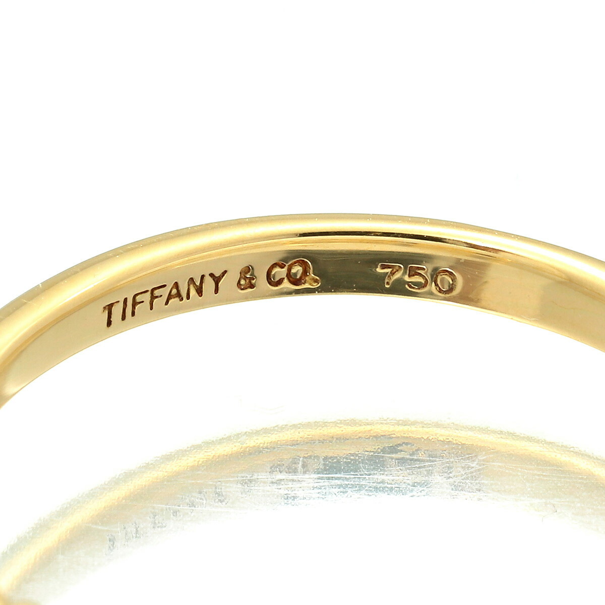 ティファニー 立爪リング 指輪 真珠 3.2mm サファイア 750 9号 TIFFANY&Co. 中古 プレラブド 返品OK『5％OFFクーポン対象 』_画像3