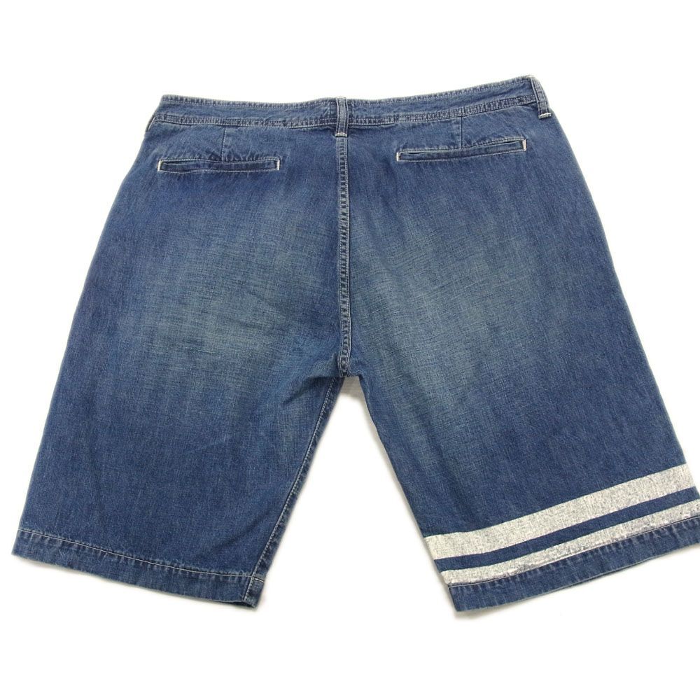 *MOMOTAROU JEANS персик Taro джинсы Short Denim брюки .. линия индиго мужской 36 большой размер Momo Taro Okayama половина 