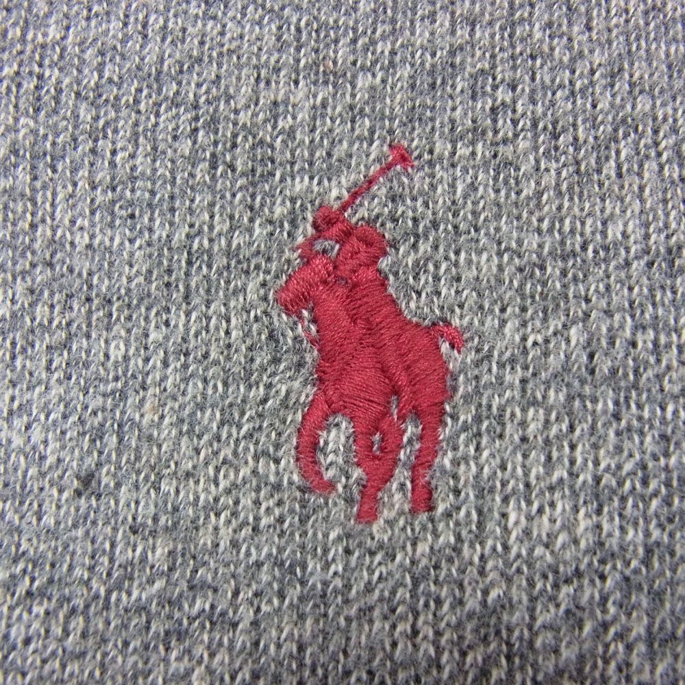 ●RALPH LAUREN ラルフローレン ショールカラー スウェット ポニー刺繍 プルオーバー メンズ Mサイズ エルボーパッチ 正規品 1円スタート_画像8