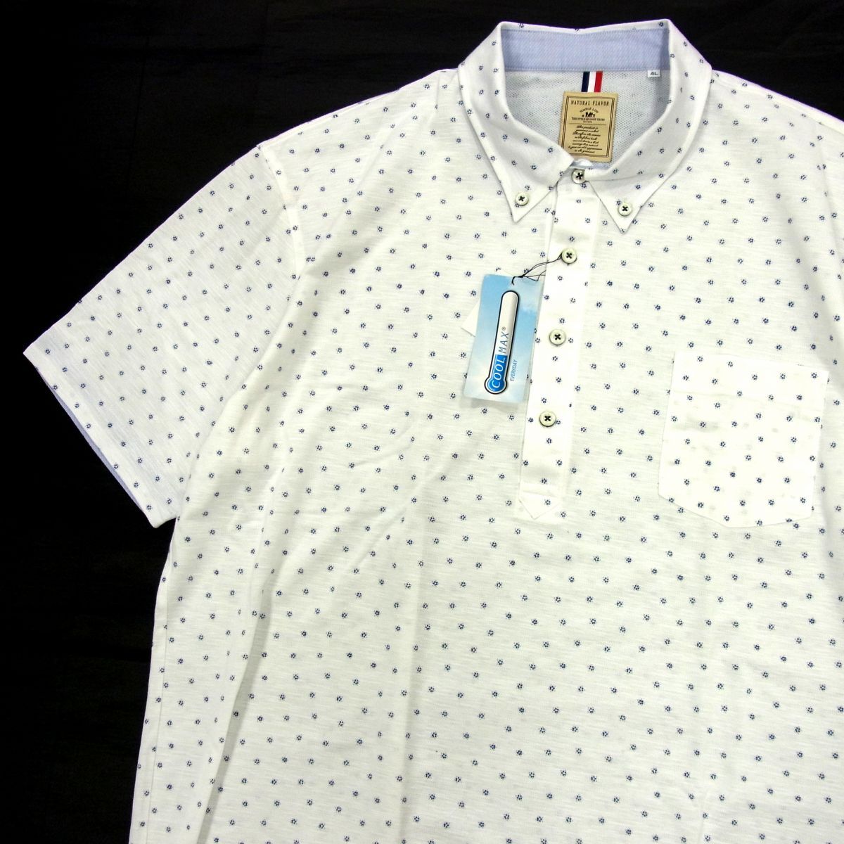新品■element of SIMPLE LIFE 半袖 ポロシャツ COOL MAX 4L 大きいサイズ MADE IN JAPAN 夏物 メンズ シンプルライフ 1円スタート_画像2