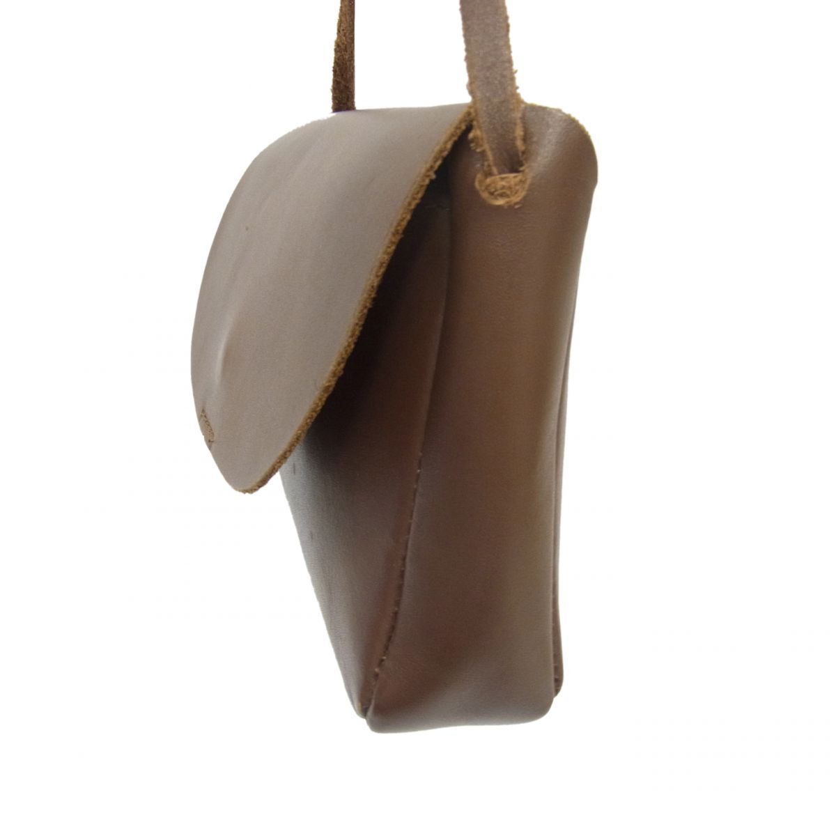  beautiful goods *Ampersand original leather shoulder bag pochette Anne pa Sand dark brown lady's 1 jpy start 