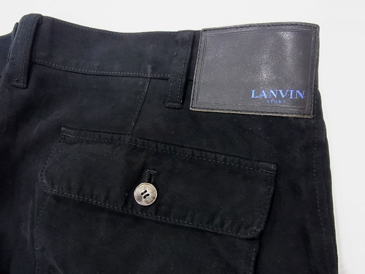 ■LANVIN SPORT ランバン ブラックパンツ カーゴパンツ デサント メンズ 1円スタート_画像8